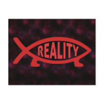 Reality Darwin Fish Postcard