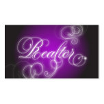 Realtor Business Card Elegant Flourish Glow