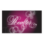 Realtor Business Card Elegant Flourish Glow