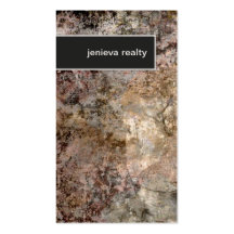 Realtor Business Card Elegant Grunge Rock Texture