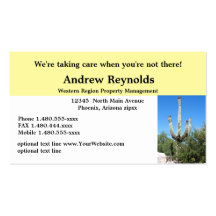 Realtor Property Manager Desert Southwest Business Card