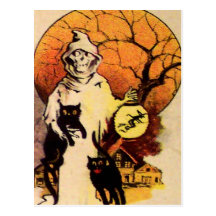 Reaper (Vintage Halloween Card) Postcard