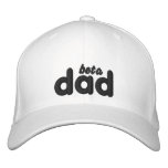 Rear Tag Beta Dad blk wht hat embroidered hats
