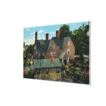 Rear View of the House of Seven Gables Stretched Canvas Prints