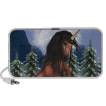 Rearing Chestnut Unicorn  Portable Speakers