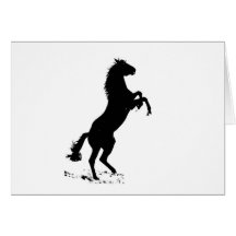 Rearing Horse Greeting Cards