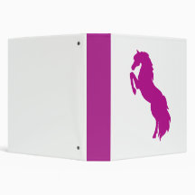 Rearing Horse in Grape Vinyl Binders