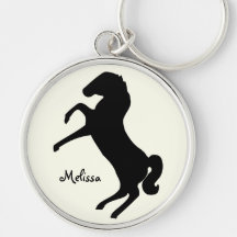 Rearing Horse Keychain