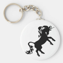 Rearing Unicorn Keychain