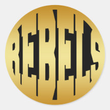 REBELS - GOLD TEXT STICKERS