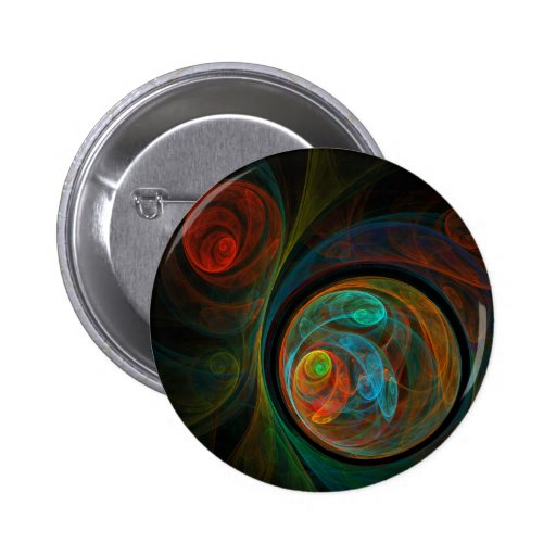 Rebirth Abstract Art Button (round)