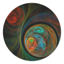 Rebirth Abstract Art Round Sticker