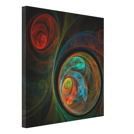 Rebirth Abstract Art Wrapped Canvas Print