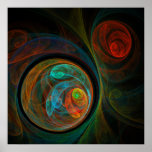 Rebirth Blue Abstract Art Print