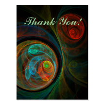 Rebirth Blue Thank You Postcard