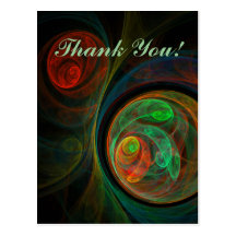 Rebirth Green Thank You Postcard