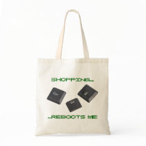 Reboot Computer Keys Tote Bags