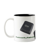 Reboot Computer Keys Coffee Mugs