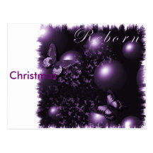 Reborn Butterflies Christian Art Purple Postcard