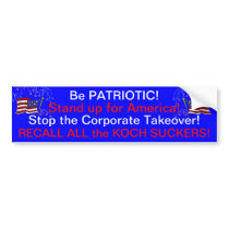 RECALL ALL THE KOCH SUCKERS! BUMPER STICKERS