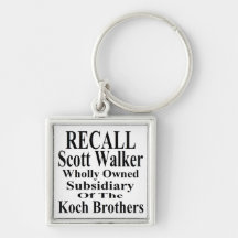 Recall Governor Scott Walker Corporate Minion Key Chain