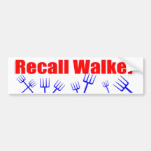 Recall Walker Bumper Stickers