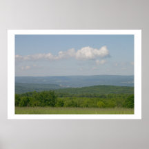 Receeding Hills in the Haze Posters