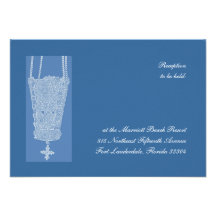 Réception bleue de Kandili Carton D'invitation