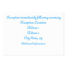 Reception Card Business Card Template