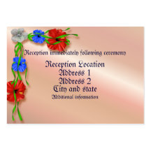 Reception Card Business Card Template