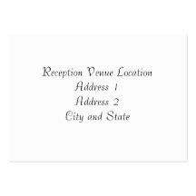 Reception Card Business Cards
