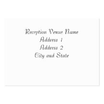 Reception Card Business Cards