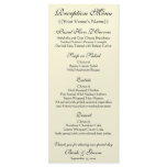Reception Menu; The Kiss by Gustav Klimt Rack Card Design