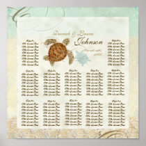 Reception Table Seating Chart, Sea Turtle Coastal