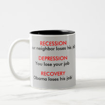Recession, Depression, Recovery - Economy Mugs