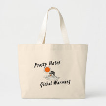 Réchauffement climatique givré de haines sac en toile