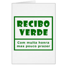 Recibos Verdes Greeting Card