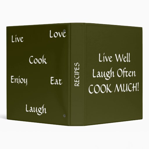 Recipe Binder Holder LIVE LAUGH LOVE COOK