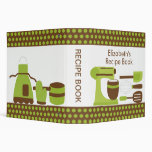 Recipe Binder Kitchen Accesories Green & Brown