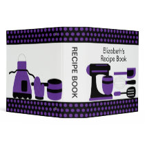 Recipe Binder Kitchen Accesories Purple & Black