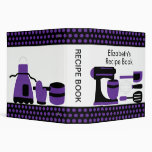 Recipe Binder Kitchen Accesories Purple & Black