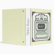 Recipe Binder - Retro Green Stove