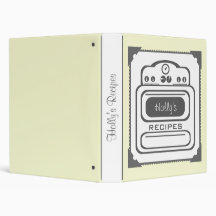 Recipe Binder - Retro White Stove