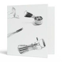 Recipe Binder, Watercolor Utensils binders