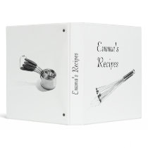 Recipe Binder, Watercolor Utensils binders