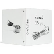 Recipe Binder, Watercolor Utensils binders