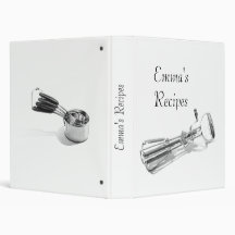 Recipe Binder, Watercolor Utensils