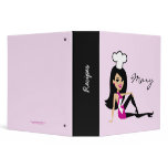 Recipe Binder with Illustration of a Chef toon in