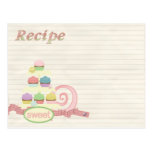 recipe card cupcake tray postcard