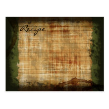 Recipe Card - weathered with stains Postcard